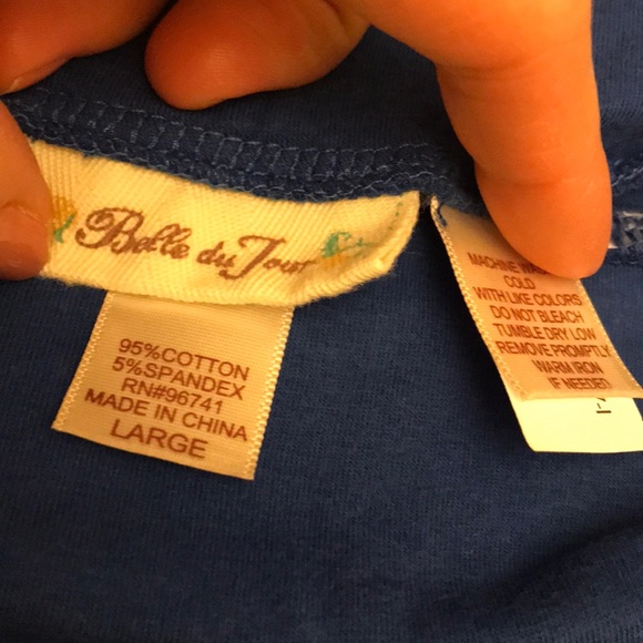 Belle du Jour Stretchy Royal Blue Skirt size Large - Picture 2 of 2